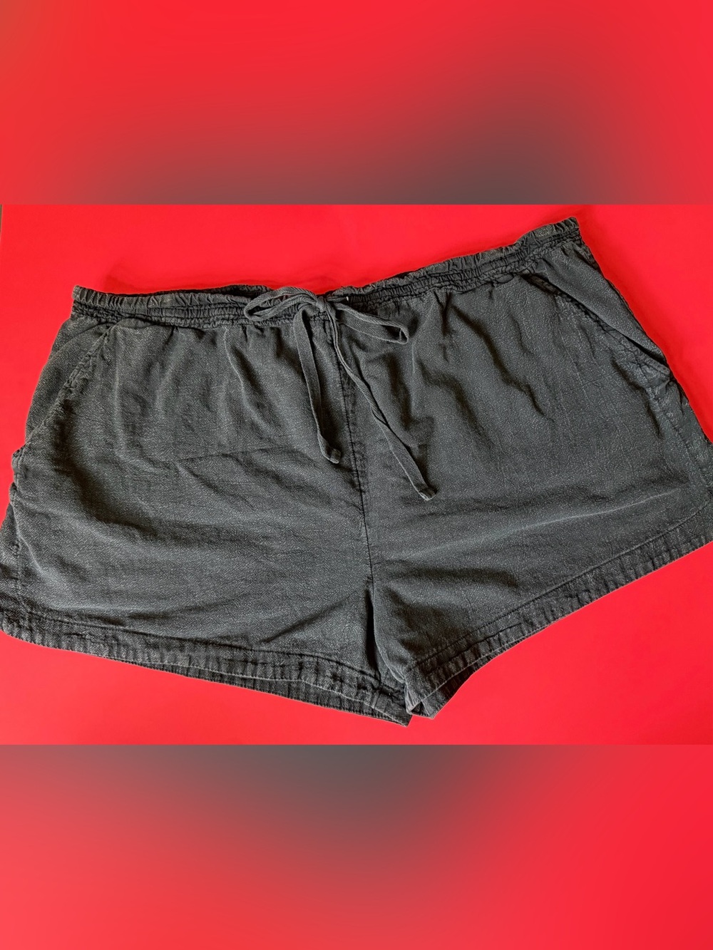 Women's Black Drawstring Shorts